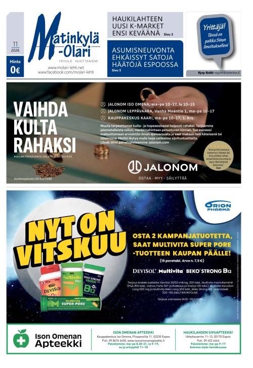 Matinkylä-Olari-lehti 22.10.2026