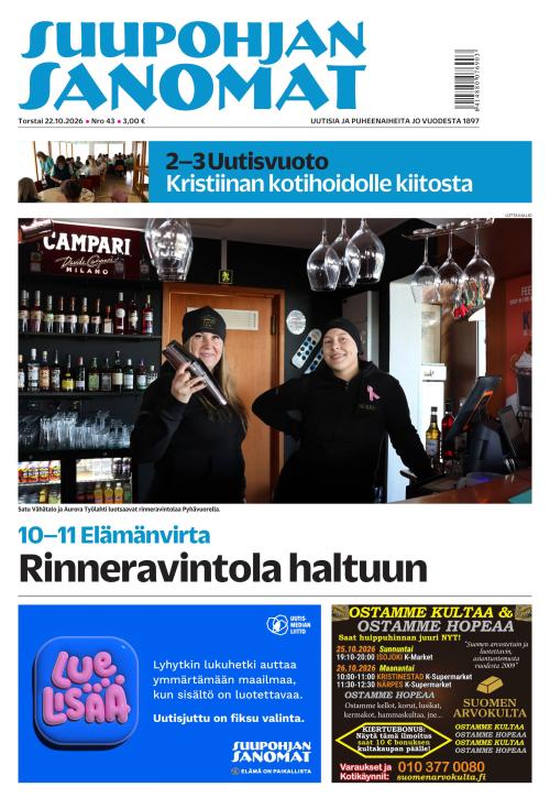 Suupohjan Sanomat 22.10.2026