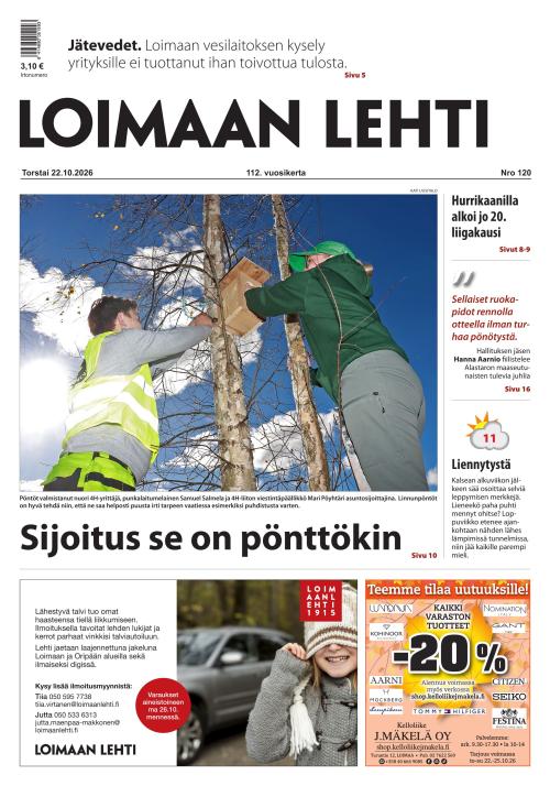Loimaan Lehti 22.10.2026