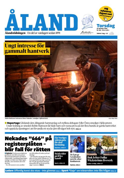 Ålandstidningen 22.10.2026