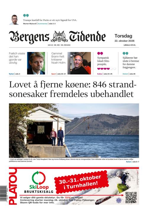 Bergens Tidende 22.10.2026