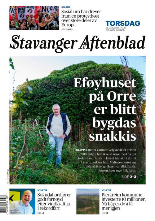 Stavanger Aftenblad 22.10.2026