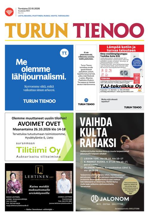 Turun Tienoo 22.10.2026