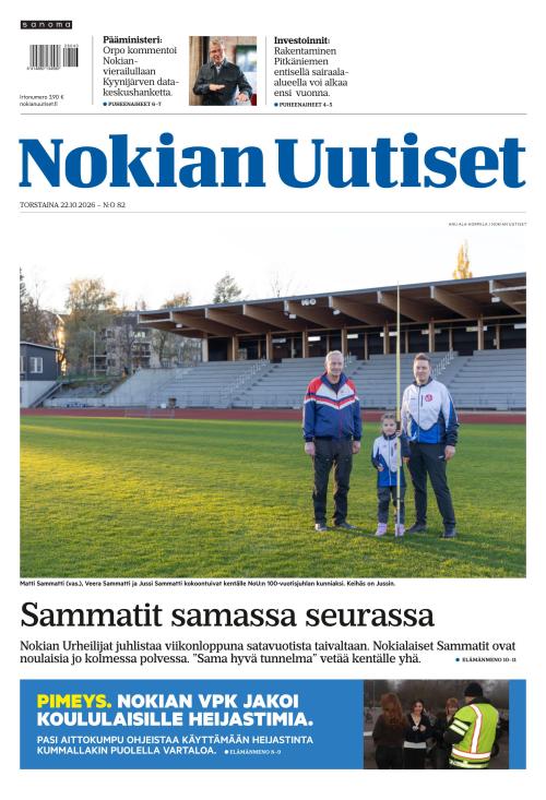 Nokian Uutiset 22.10.2026