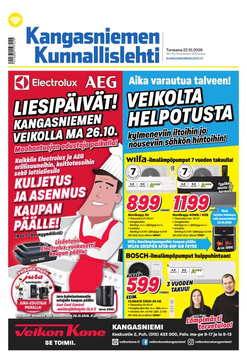 Kangasniemen kunnallislehti 22.10.2026