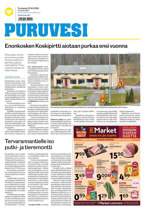 Puruvesi-lehti 22.10.2026