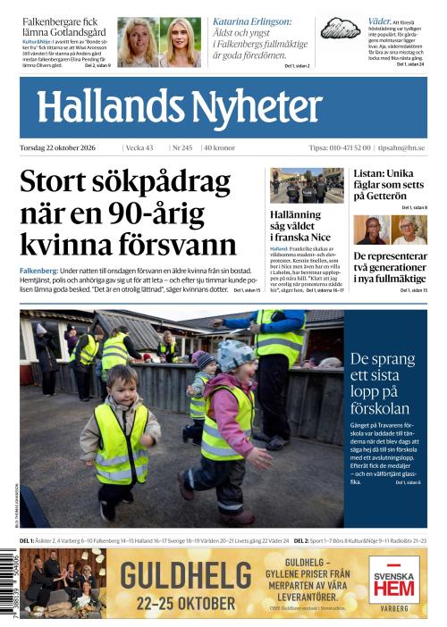 Hallands Nyheter 22.10.2026