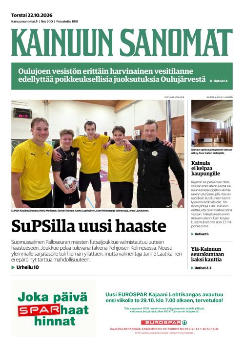 Kainuun Sanomat 22.10.2026