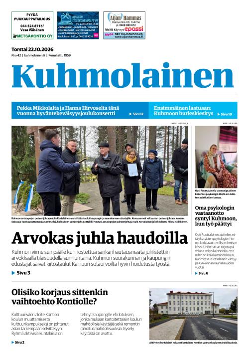 Kuhmolainen 22.10.2026