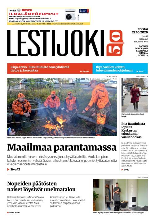 Lestijoki-lehti 22.10.2026