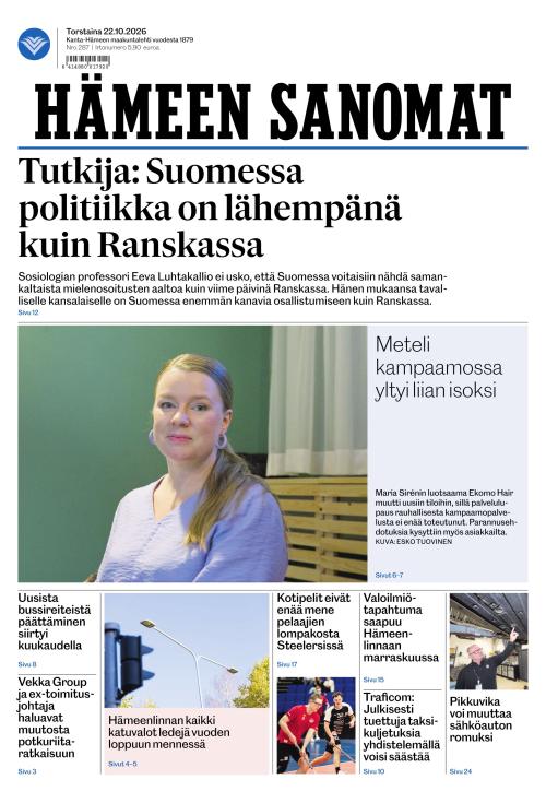 Hämeen Sanomat 22.10.2026