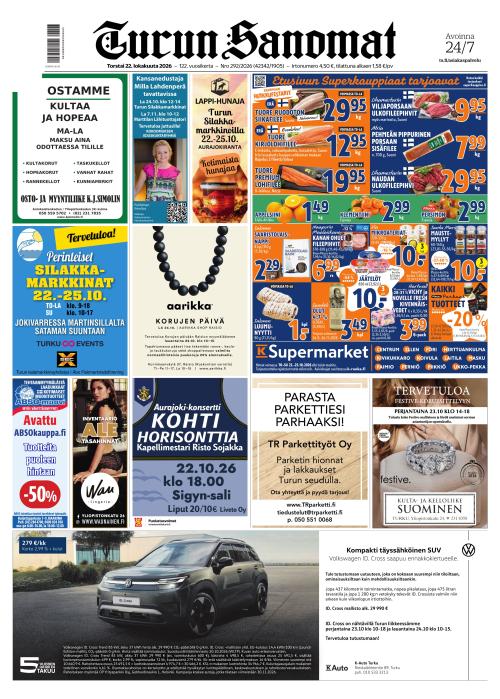 Turun Sanomat 22.10.2026