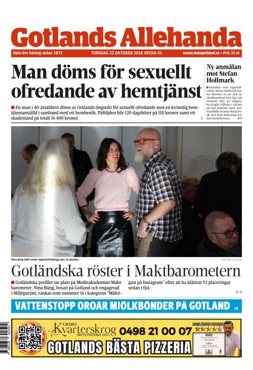 Gotlands Allehanda 22.10.2026
