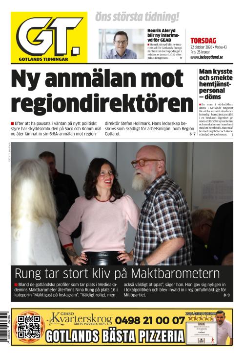 Gotlands Tidningar 22.10.2026