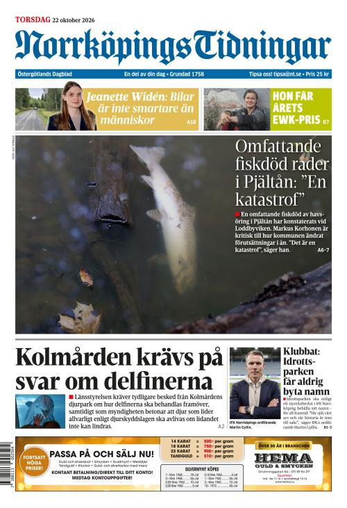 Norrköpings Tidningar 22.10.2026