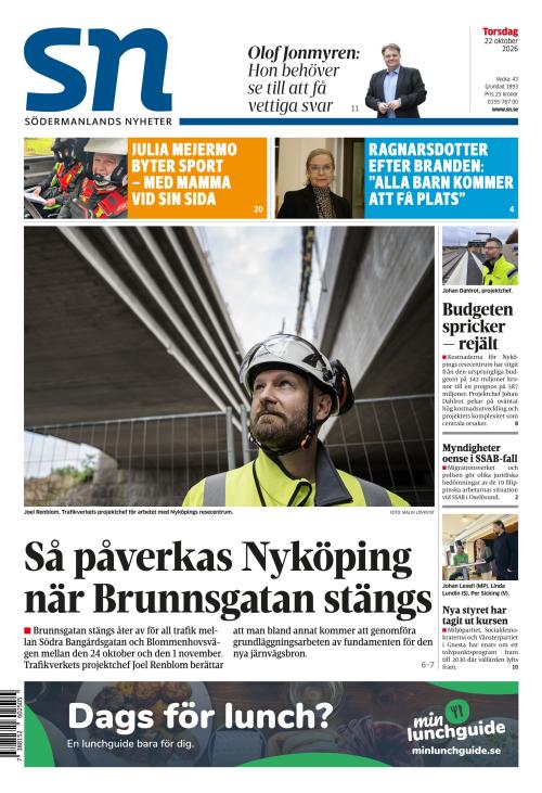 Södermanlands Nyheter 22.10.2026