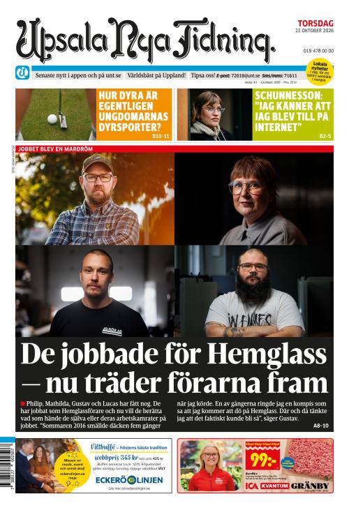 Upsala Nya Tidning 22.10.2026