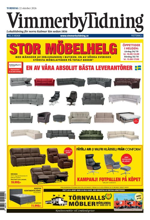 Vimmerby Tidning / Kinda-Posten 22.10.2026