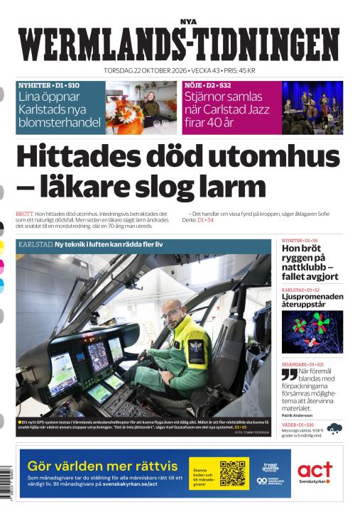 Nya Wermlands-Tidningen 22.10.2026