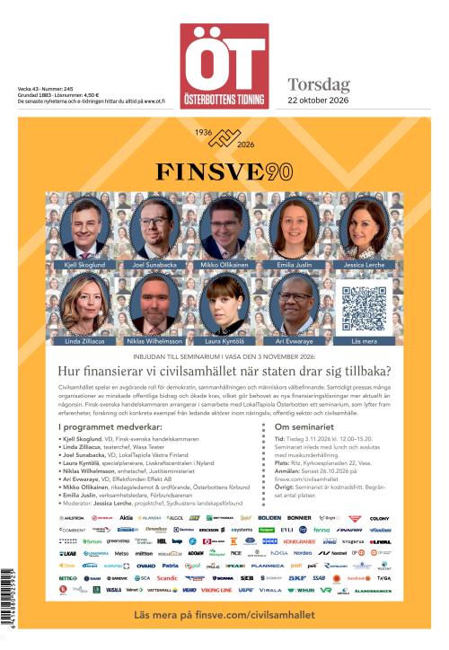 Österbottens Tidning 22.10.2026
