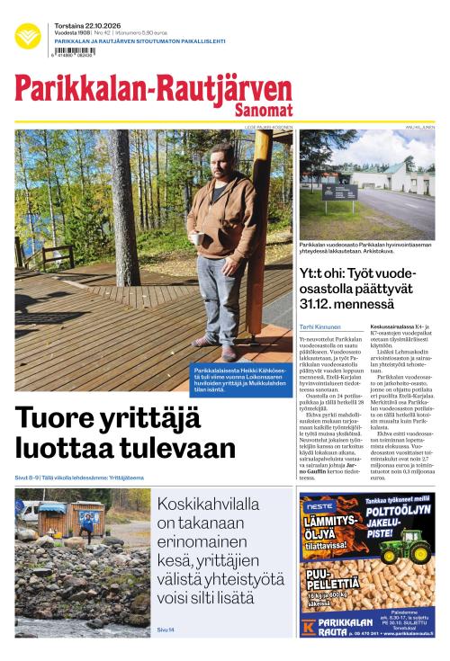 Parikkalan-Rautjärven Sanomat 22.10.2026
