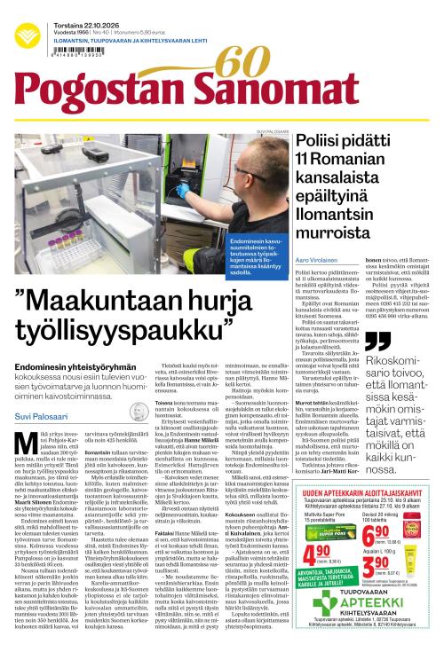 Pogostan Sanomat 22.10.2026