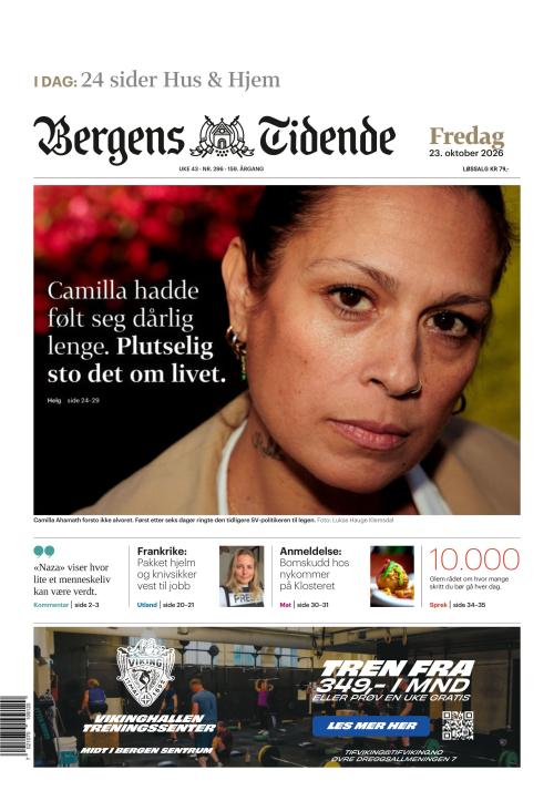 Bergens Tidende 23.10.2026