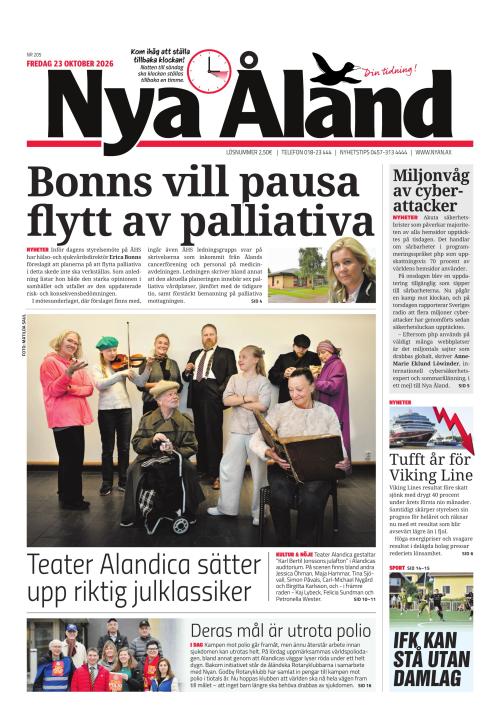 Nya Åland 23.10.2026