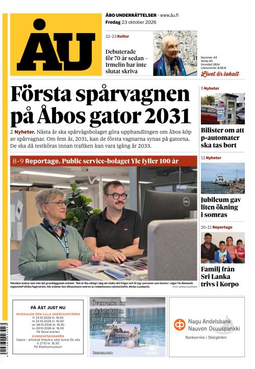 Åbo Underrättelser 23.10.2026