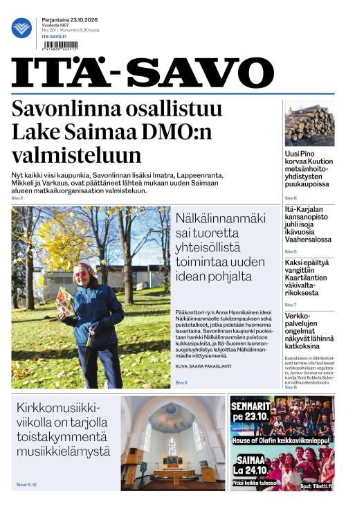 Itä-Savo 23.10.2026