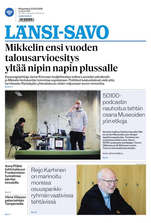 Länsi-Savo 23.10.2026