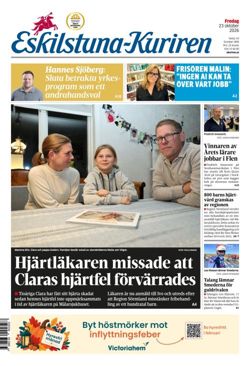 Eskilstuna-Kuriren 23.10.2026