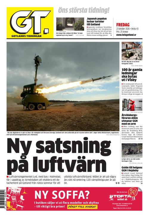 Gotlands Tidningar 23.10.2026