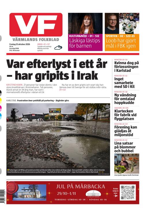 Värmlands Folkblad 23.10.2026