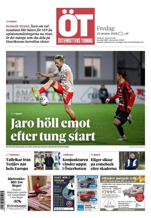 Österbottens Tidning 23.10.2026