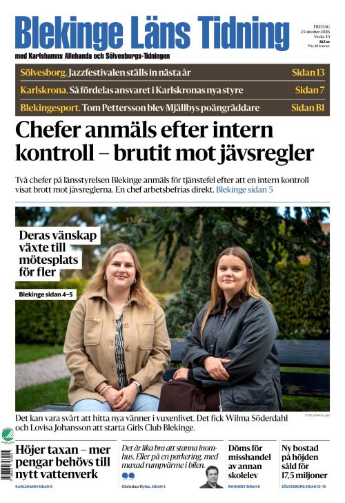 Blekinge Läns Tidning 23.10.2026