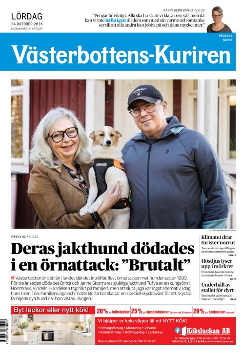 Västerbottens-Kuriren 24.10.2026