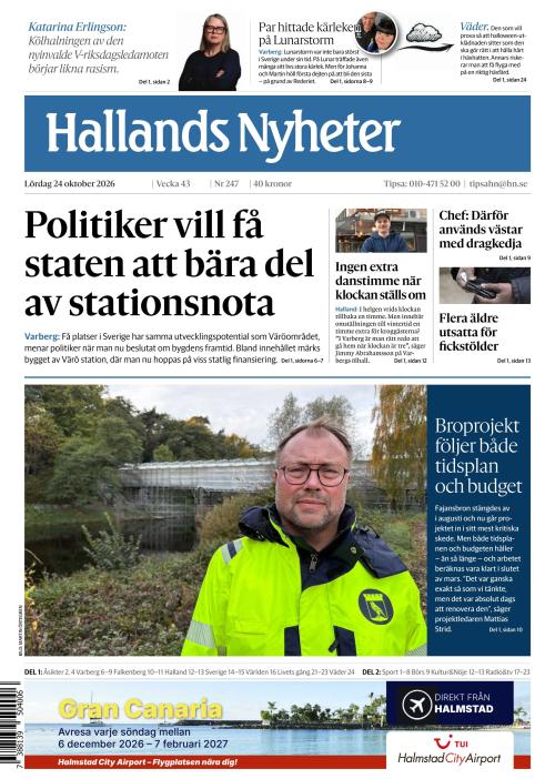 Hallands Nyheter 24.10.2026