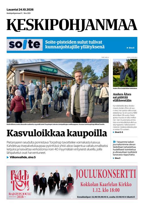 Keskipohjanmaa 24.10.2026
