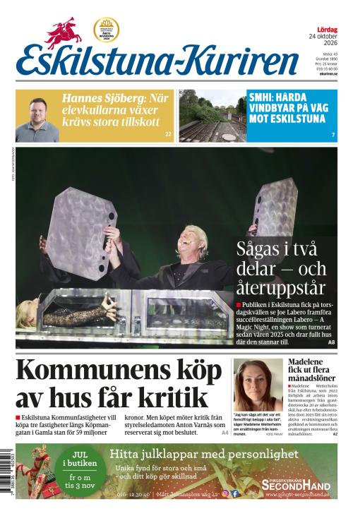 Eskilstuna-Kuriren 24.10.2026