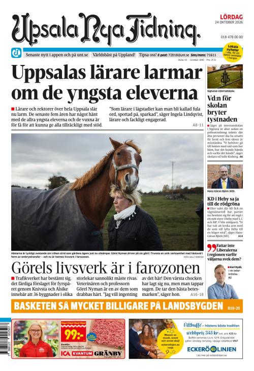 Upsala Nya Tidning 24.10.2026
