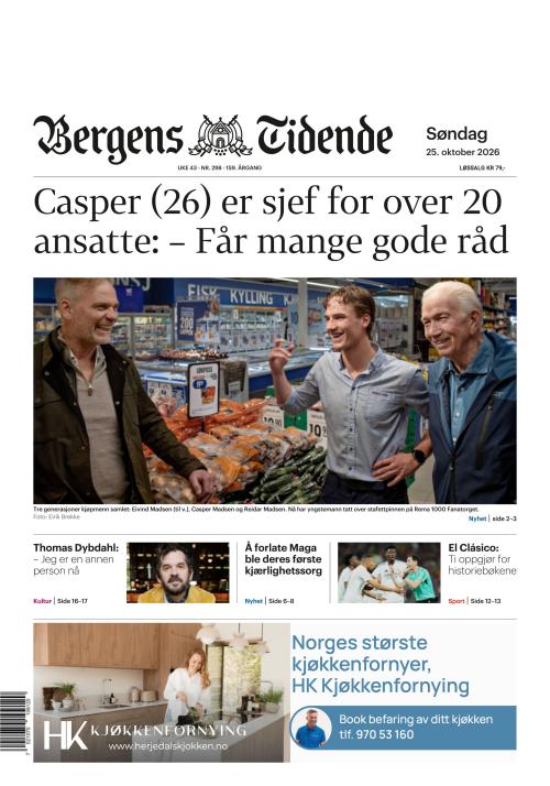 Bergens Tidende 25.10.2026