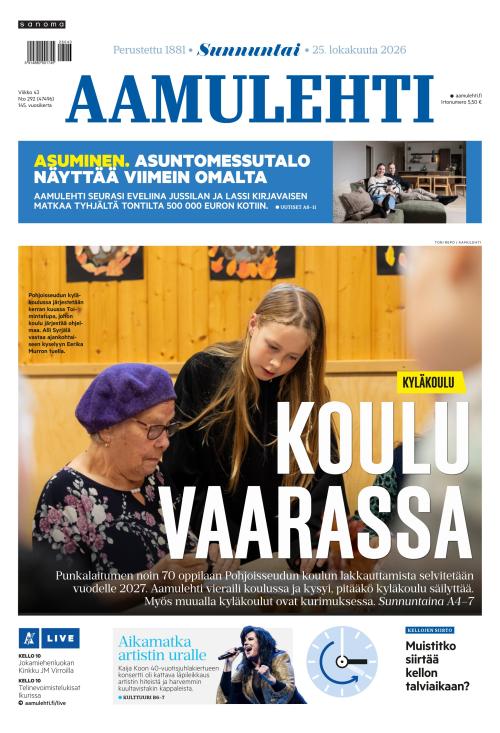 Aamulehti 25.10.2026