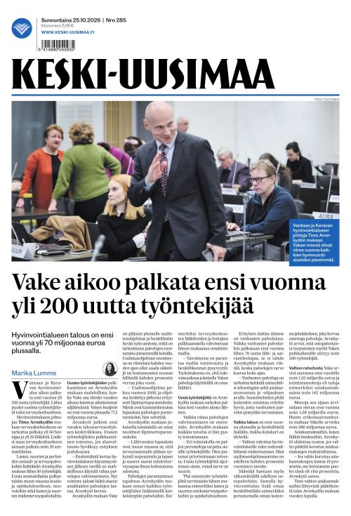 Keski-Uusimaa 25.10.2026