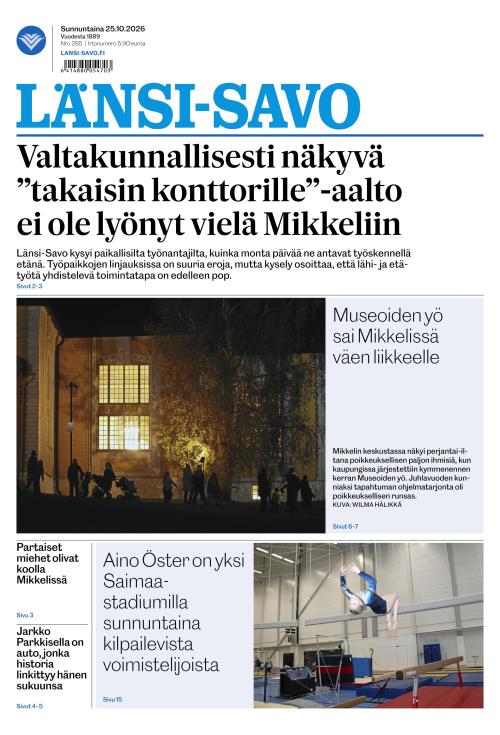 Länsi-Savo 25.10.2026