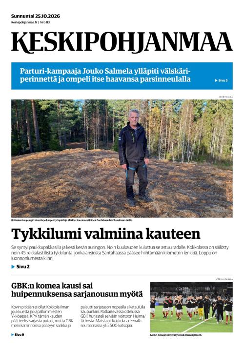 Keskipohjanmaa 25.10.2026