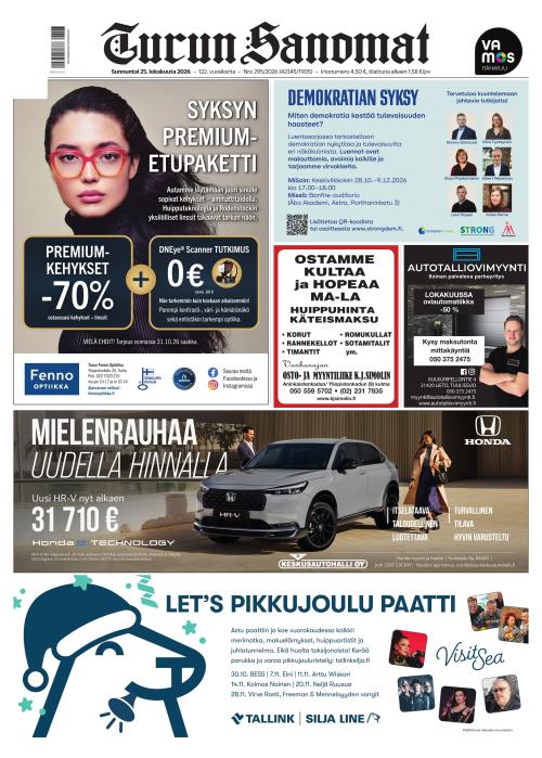 Turun Sanomat 25.10.2026