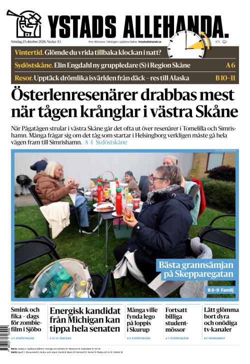 Ystads Allehanda 25.10.2026