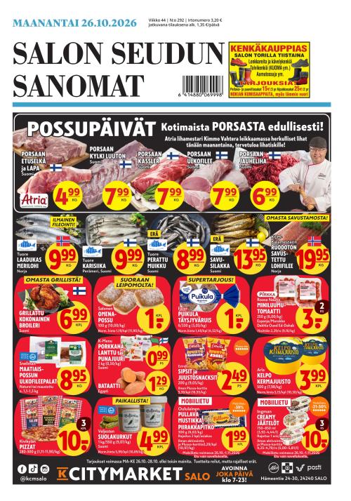 Salon Seudun Sanomat 26.10.2026