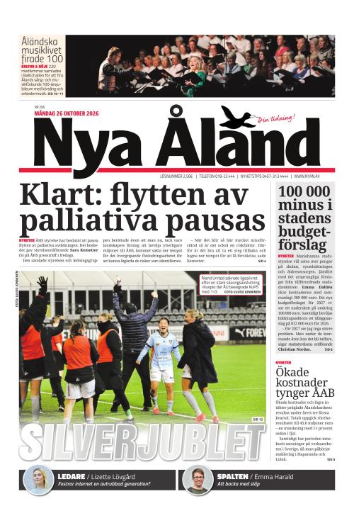 Nya Åland 26.10.2026